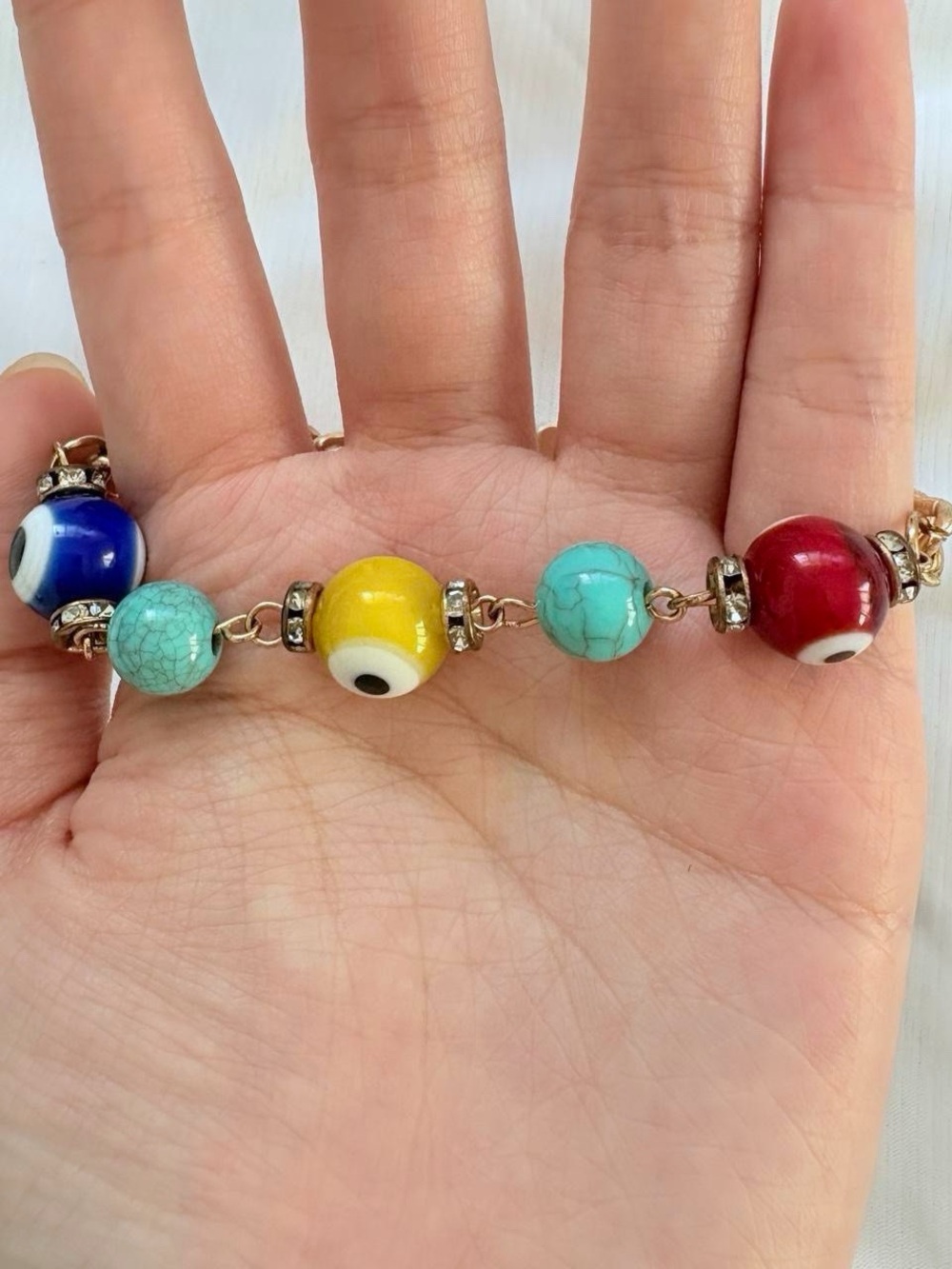 Also evil eye charm bracelet 7” - Picture 2 of 2